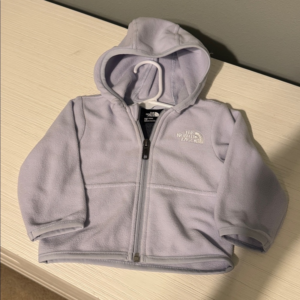 The North Face Lavender/blue Hooded Full Zip Glacier Fleece Jacket